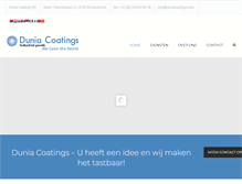 Tablet Screenshot of duniacoatings.com